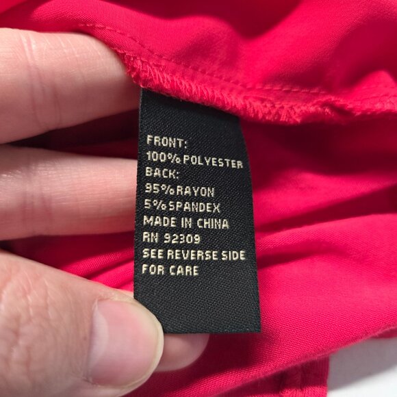 DG2 Large Bright Pink Layered Chiffon Summer Casual Sleeveless Blouse Tank Top - Picture 8 of 9